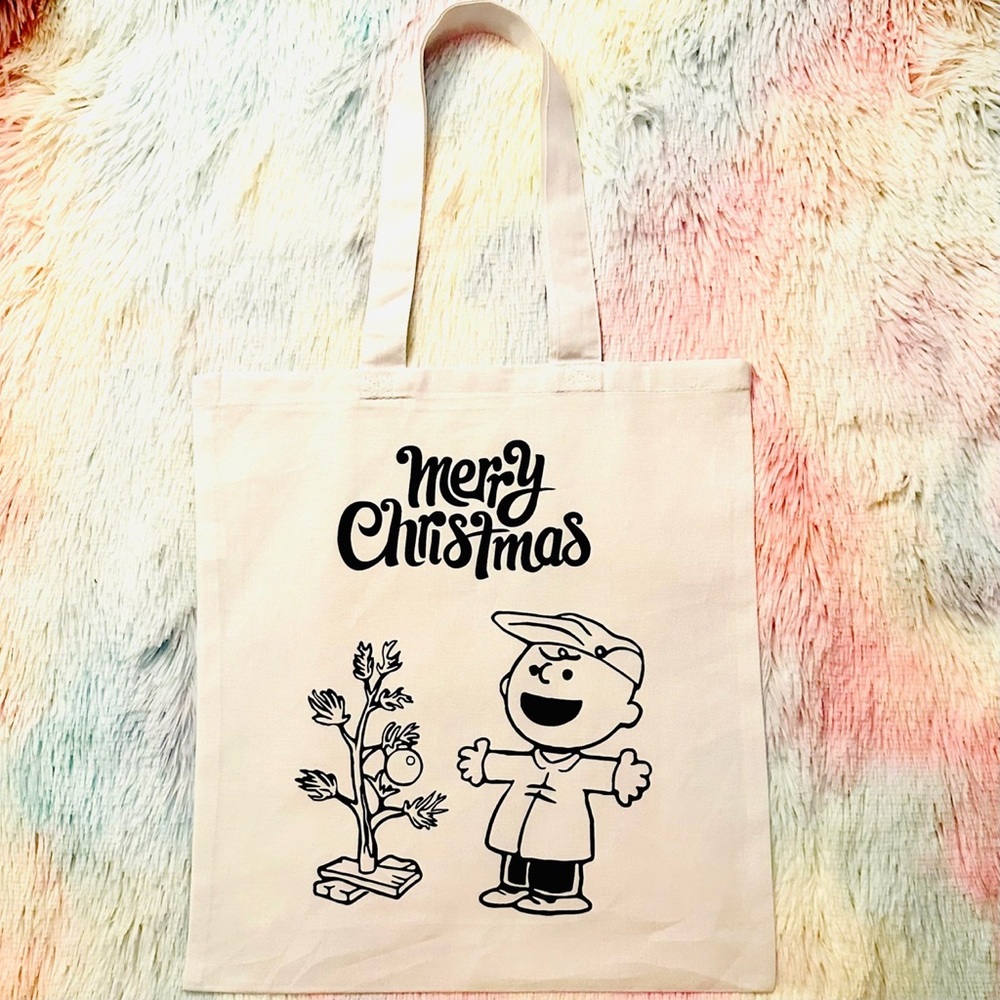Merry Christmas Charlie Brown Cotton Tote Bag